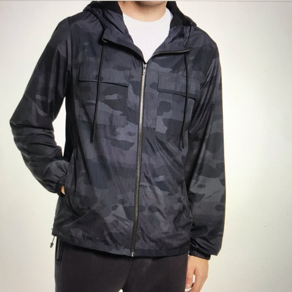 Alo Stride Camo Hooded Full Zip Jacket - Picture 2 of 16